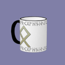 Othala Rune gold mugs