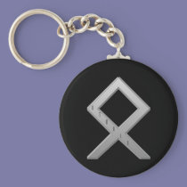 Othala Rune grey keychains