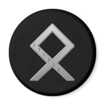 Othala Rune grey Fridge Magnets
