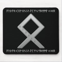 Othala Rune grey mousepads
