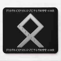 Othala Rune grey Mousepad