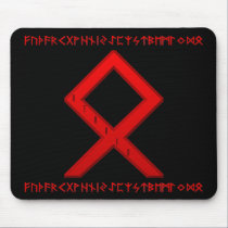Othala Rune red mousepads