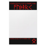 Othala Rune red Customized Stationery