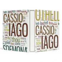 Othello Word Mosaic Vinyl Binders
