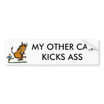 Other car kicks ass bumper stickers by LoveWalrus Other car kicks ass bumper stickers