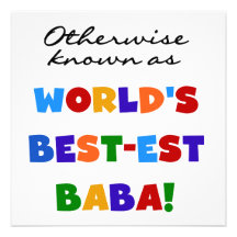 Otherwise Known as Best-est Baba T-shirts and Gift Invitations