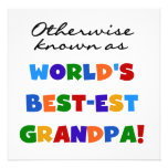 Otherwise Known as Best-est Grandpa Gifts Personalized Announcement