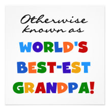Otherwise Known as Best-est Grandpa Gifts Personalized Announcement