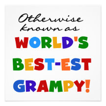 Otherwise Known as World's Best-est Grampy Gifts Personalized Invitation