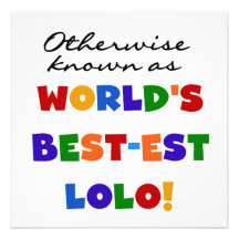 Otherwise Known Best-est Lolo T-shirts and Gifts Personalized Announcements