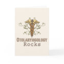 Otolaryngology Rocks Caduceus Greeting Card by MedicalTeesGifts Otolaryngology Rocks Caduceus Greeting Card