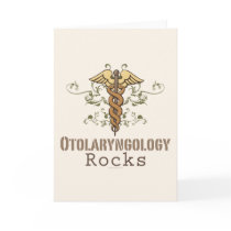 Otolaryngology Rocks Caduceus Greeting Card
