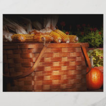 Otoño - calabaza - maíz fresco flyer a todo color