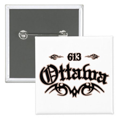 Ottawa 613 pinback button