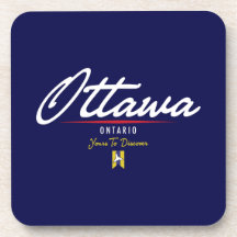 Ottawa Script Drink Coaster