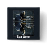 Otter Beauty Wild Sea Otter Photography Button