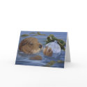 Otter Christmas Holiday Card