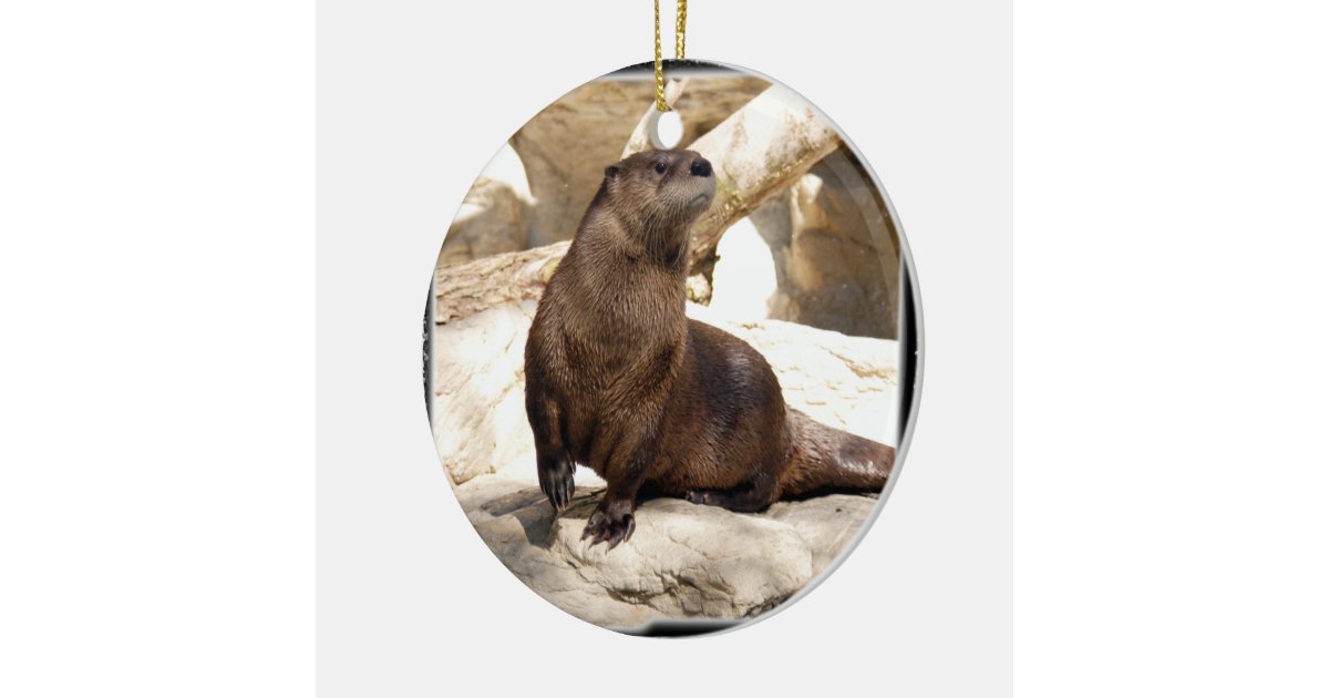otter christmas ornament zazzle otter christmas ornament zazzle