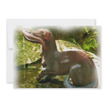 Otter Fishing by Pool, in Oil Invite
