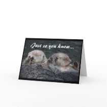 Otter Friends Card by OrcaWatcher Otter Friends Card