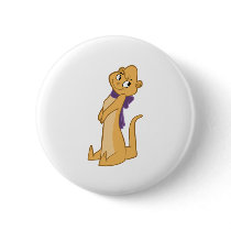 Otter Girl Sitting Pinback Button