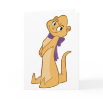 Otter Girl Sitting Greeting Cards