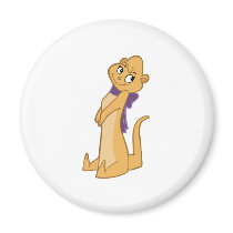 Otter Girl Sitting Fridge Magnet