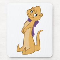 Otter Girl Sitting Mouse Mats