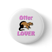 Otter Lover buttons by AnimalShirts Otter Lover buttons