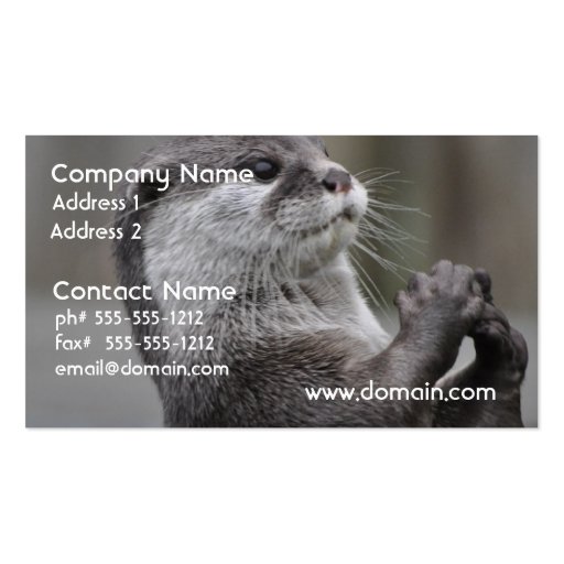 Otter Mastermind Business Cards (front side)