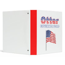 Otter Patriotic American Flag 2010 Elections 3 Ring Binders
