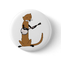 Otter Playing the Banjo Pins