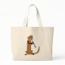 Otter Playing the Clarinet Canvas Bags