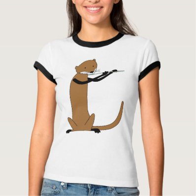 Otter Playing the Flute Tshirts
