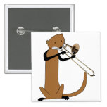 Otter Playing the Trombone Pin