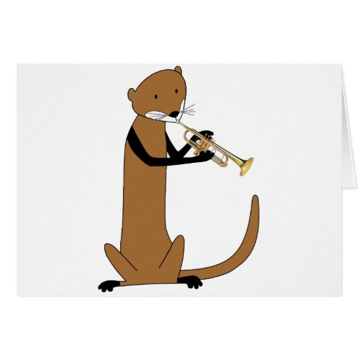Otter Playing the Trumpet Cards