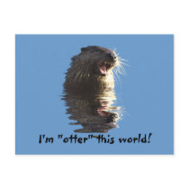 OTTER Post Card postcards by HANDPRINTS OTTER Post Card postcards