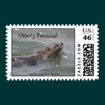 Otter Postage Stamps stamps