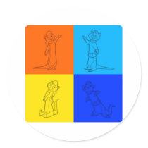 Otter Squares Stickers