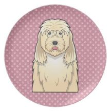 Otterhound Cartoon Plates