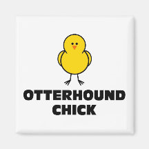 Otterhound Chick Fridge Magnets