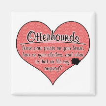 Otterhound Paw Prints Dog Humor Magnet