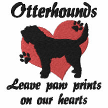 Otterhounds Leave Paw Prints Embroidered Hoodie