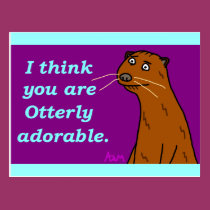 Otterly Adorable Postcard postcards