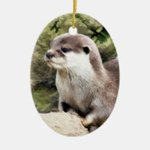 OTTERS CHRISTMAS TREE ORNAMENTS