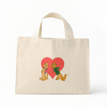Otters in Love Bag D by adrianropp Otters in Love Bag D