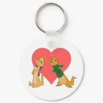 Otters in Love Keychain by adrianropp Otters in Love Keychain