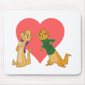 Otters in Love Mousepad by adrianropp Otters in Love Mousepad
