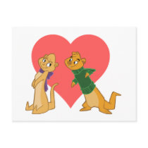 Otters in Love Postcard