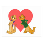 Otters in Love Postcard